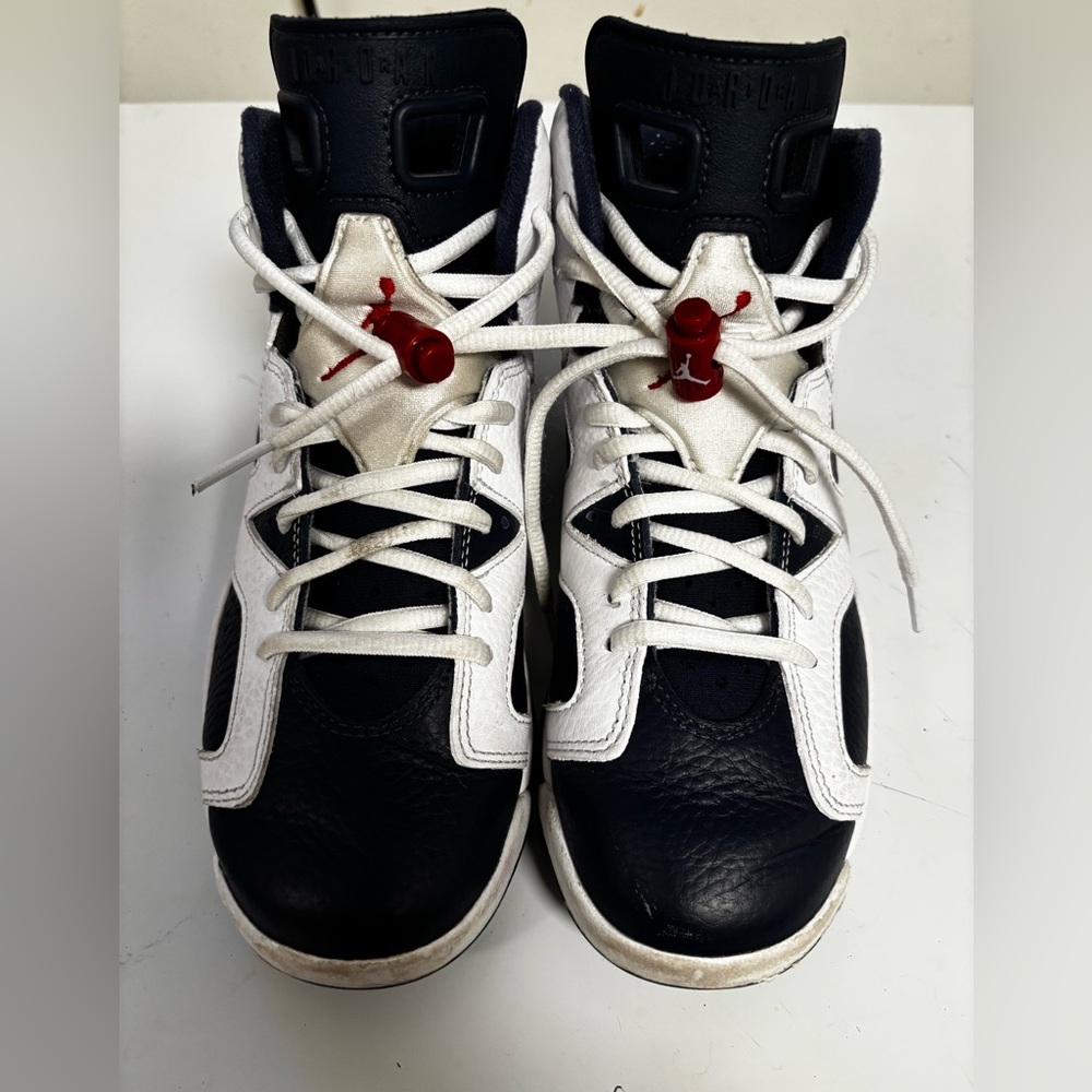 Nike Air Jordan 6 Retro 2024 Olympic Midnight Navy/White Sneakers sz 5.5Y